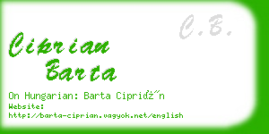 ciprian barta business card
